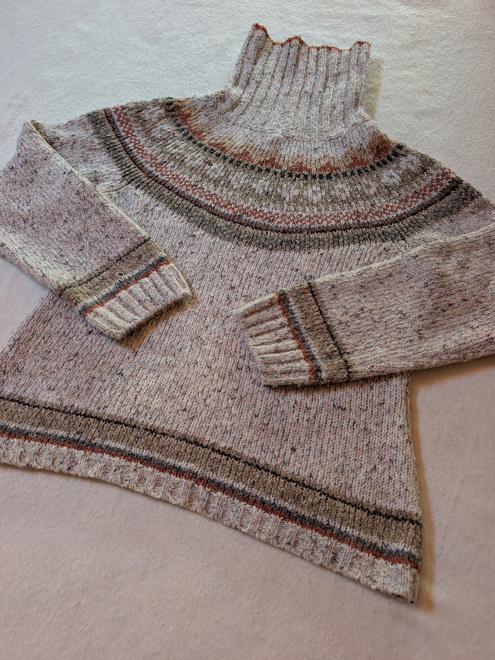 Dressbarn Fair Isle Knit Turtleneck Fall Sweater